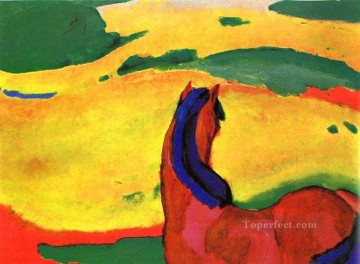 Marc cheval dans un paysage Expressionnisme expressionniste Franz Marc Peinture à l'huile